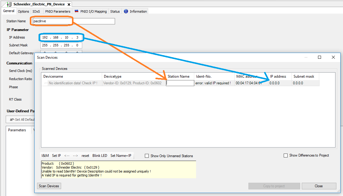 Configuration of the IO Slave